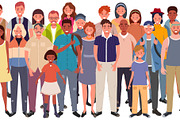 Large crowd of diverse people, a Person Illustration by Yayasya (Thumbnail 2 of 3)