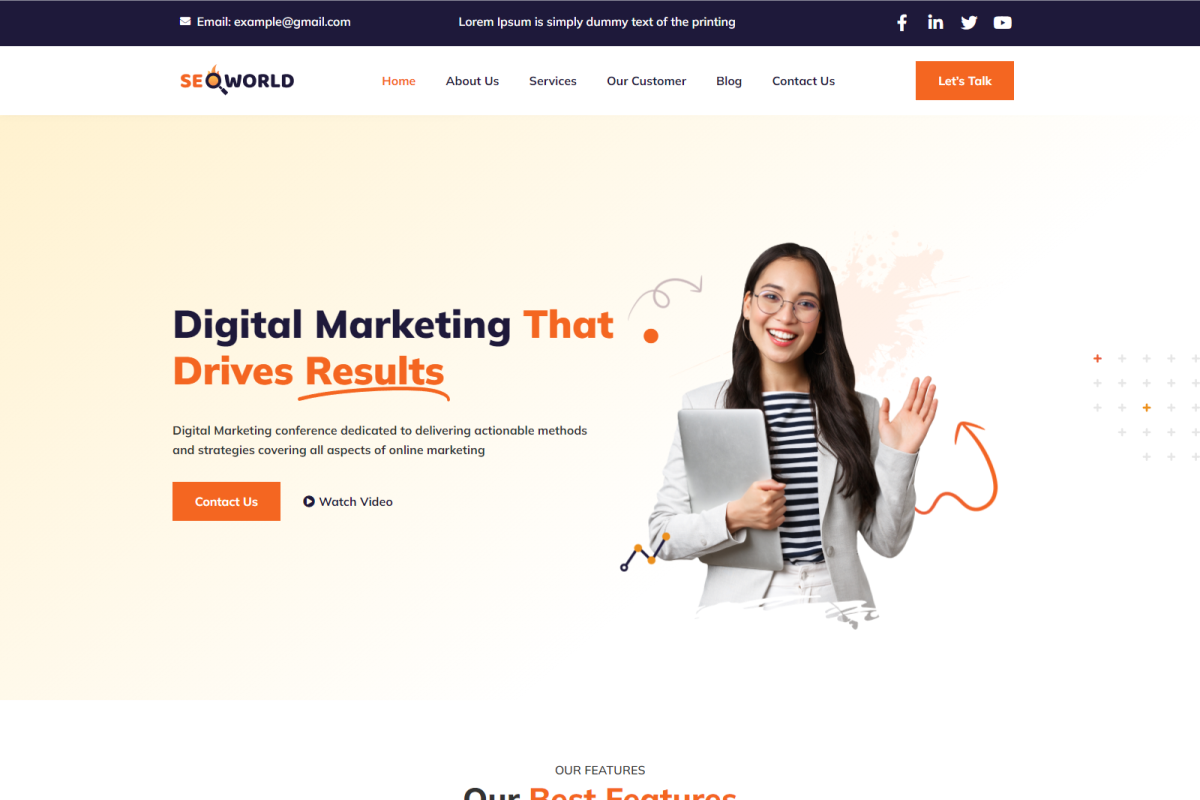 SEO World Elementor Kit, a WordPress Template by Techeshta Solutions (Photo 2 of 6)