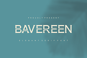 BAVEREEN SERIF, a Script Font by zerologicstudio (Thumbnail 1 of 9)