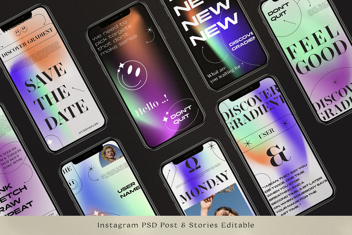 Discover Gradient Social Media, a Social Media Template by Dirtytemp Studio (Photo 2 of 7)
