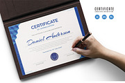580. Modern Certificate Template, a Stationery Template by CreativeRezwan (Thumbnail 1 of 3)