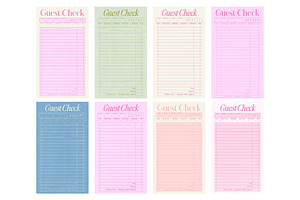 Guest Check Scrapbooking JPG PNG PDF