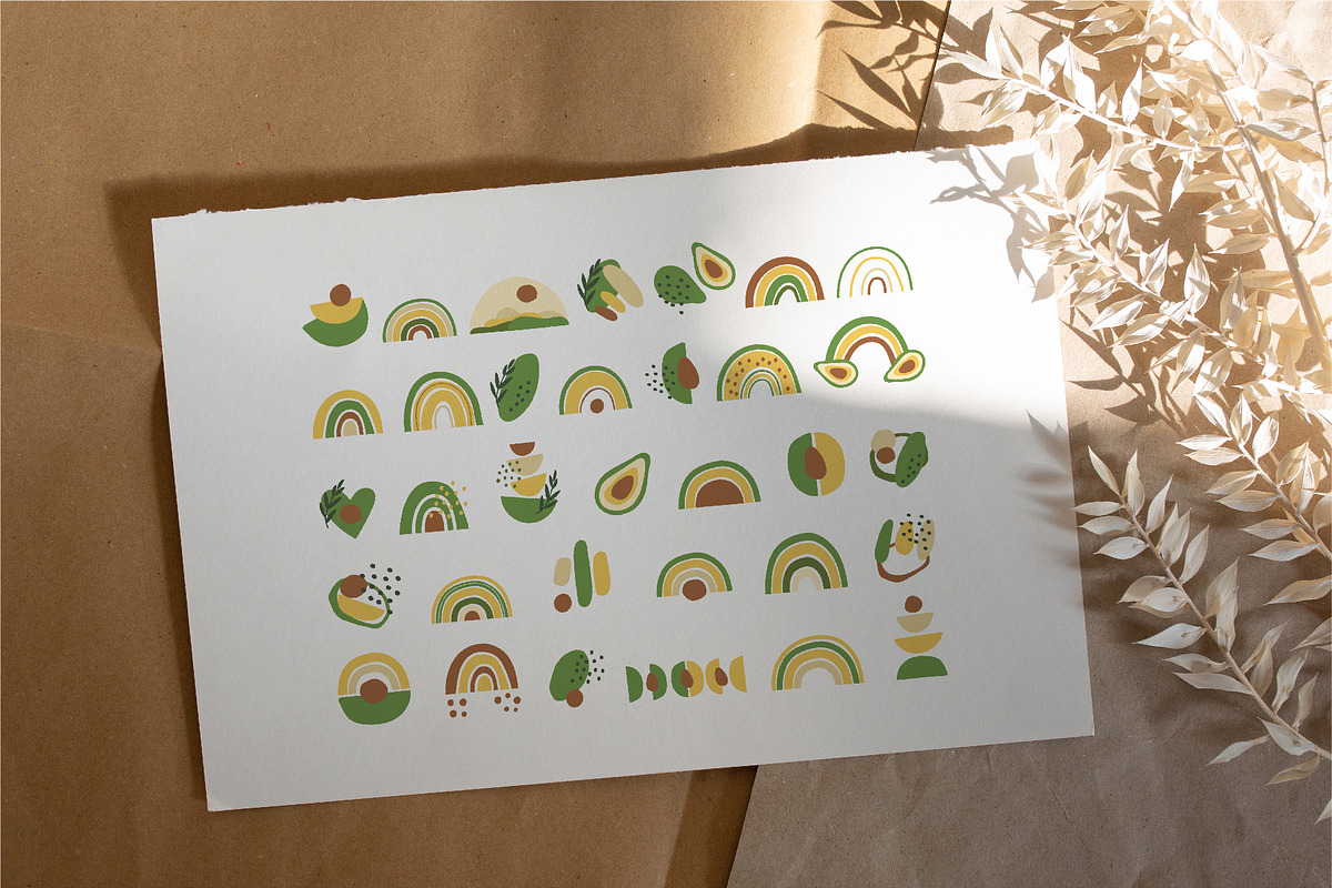 Avocado and Rainbow Collection, a Decorative Illustration by DearLetters (Photo 4 of 12)