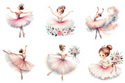 Ballerina Watercolor Clipart, an Illustration by CreationArt (Thumbnail 4 of 5)