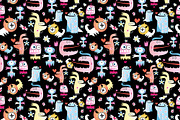 Funny colorful monsters, a Pattern Graphic by Tanor (Thumbnail 10 of 16)