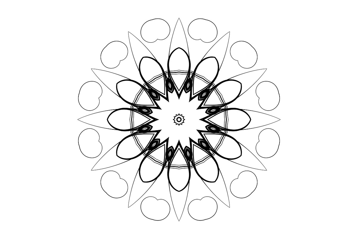 Elegant Mandala Line Art Collection, a Decorative Illustration by NJ Himel (Photo 24 of 101)