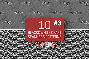 Black White Opart Patterns 3