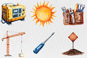 Construction Clipart Bundle, a Transportation Illustration by Rose Art (Thumbnail 2 of 4)