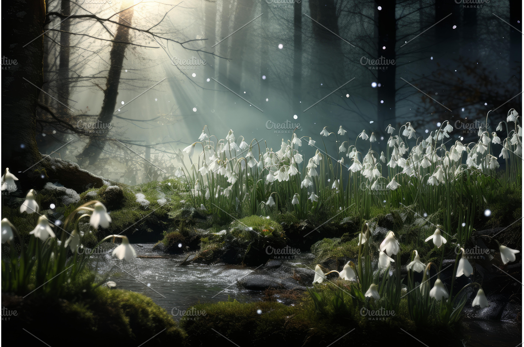 Majestic Snowdrops forest violet, a Nature Photo by Ylivdesign