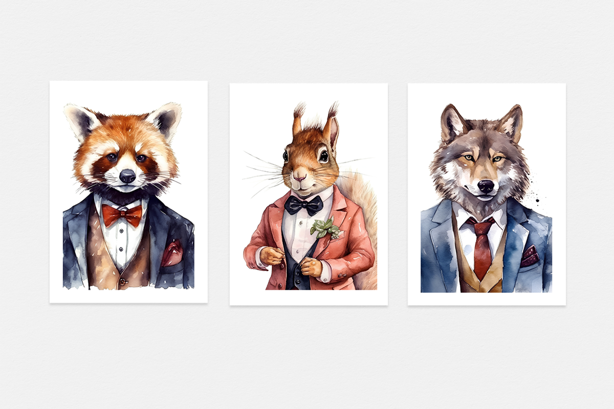 Animals in Suits Collection, an Animal Illustration by artsy-fartsy (Photo 4 of 14)