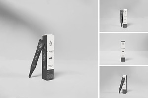 Cosmetic Tube & Packaging Mockup