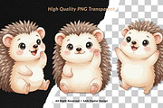 15 Bundle Watercolor Hedgehog Animal, an Animal Illustration by Morspective (Thumbnail 2 of 8)