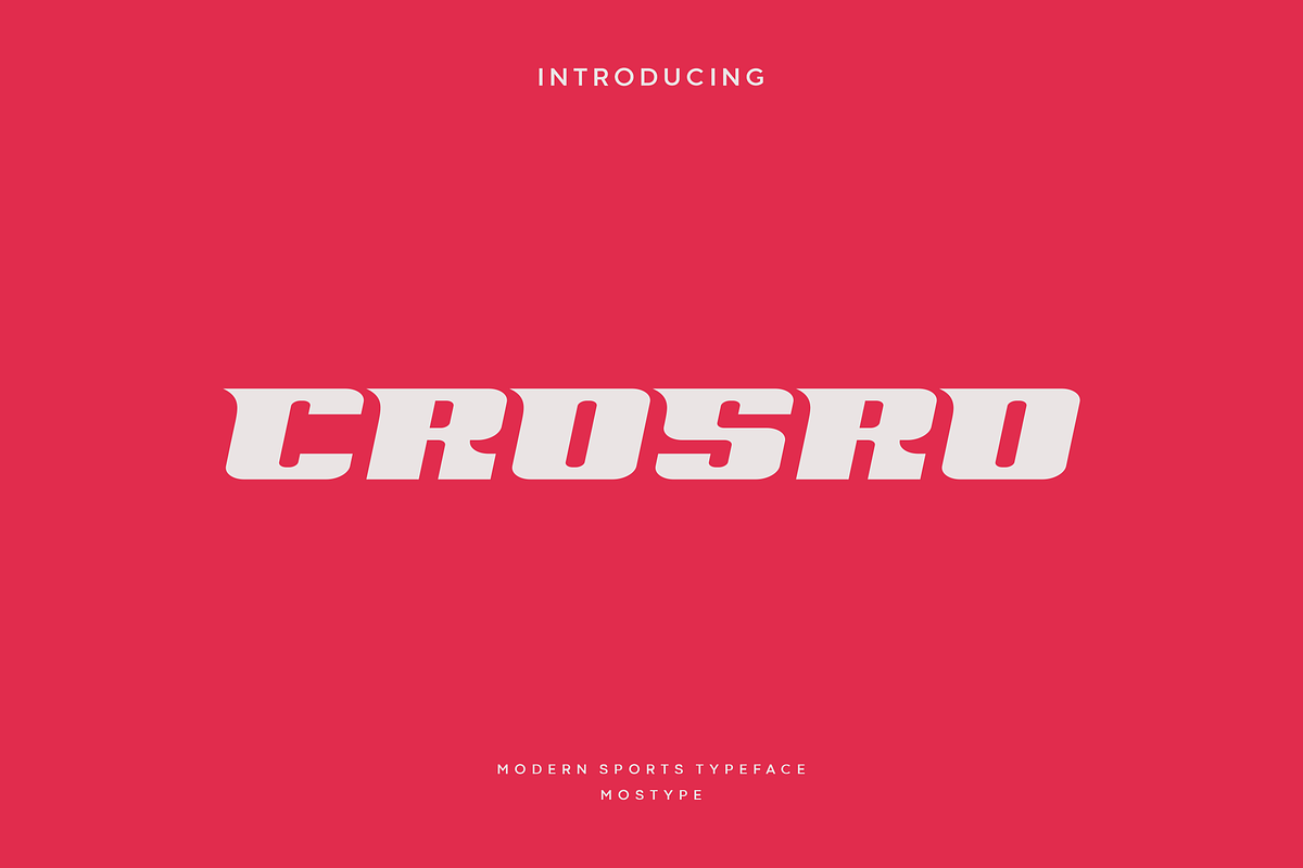 Crosro - Modern Sport Typeface, a Font by Letterna (Photo 1 of 4)