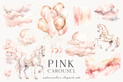 Pink Carousel, a Decorative Illustration by PeDe Designs (Thumbnail 3 of 7)