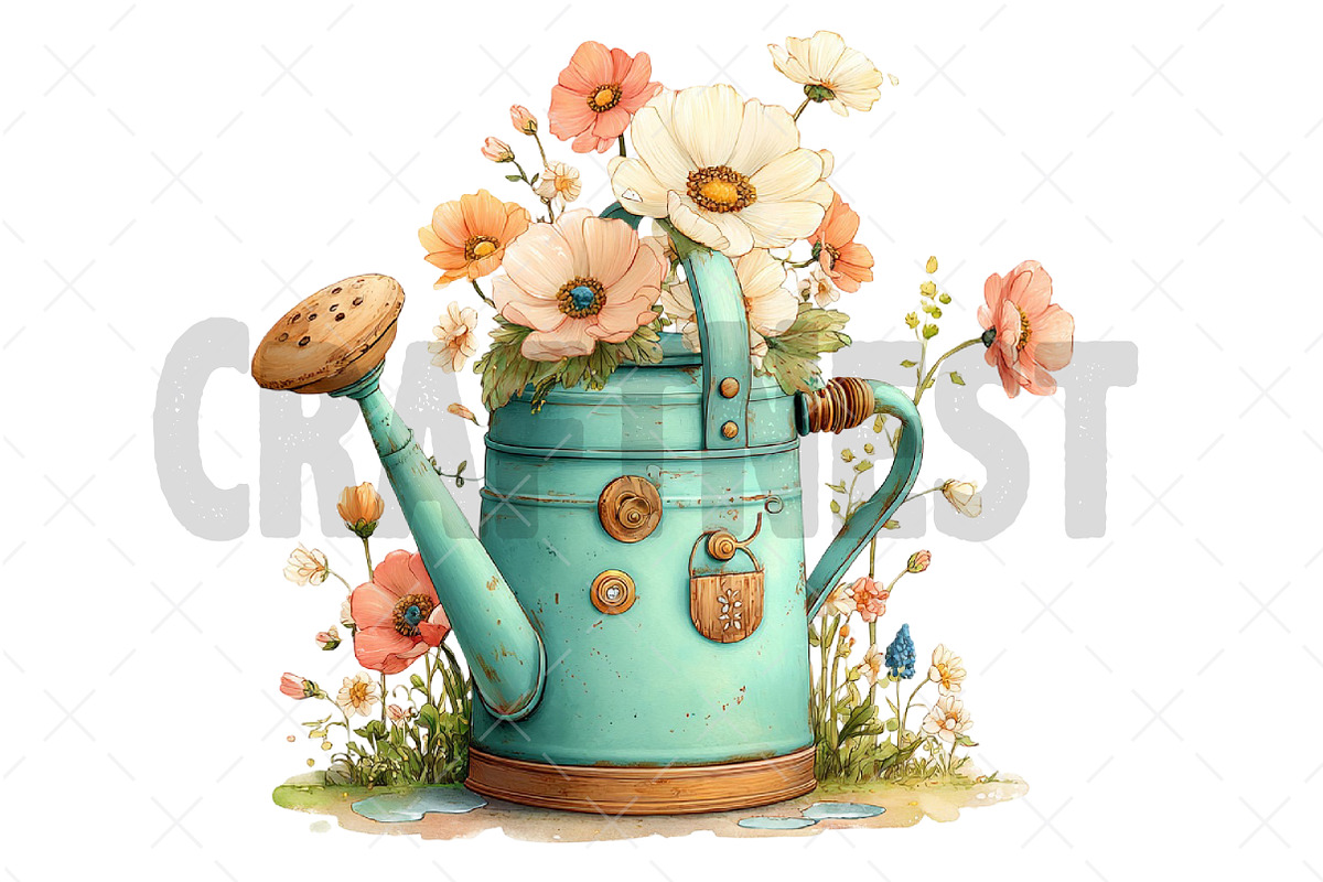 Spring Watering Clipart, an Illustration by Craft Nest (Photo 11 of 12)