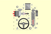16 Auto Spare Parts Set, an Icon by Olha Kostiuk (Thumbnail 8 of 10)