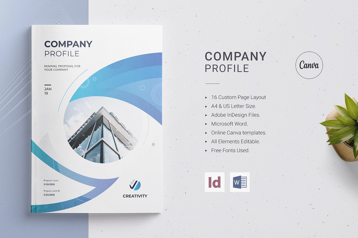 The Company Profile | Word & Canva, a Brochure Template by Creativity-Design (Photo 1 of 13)