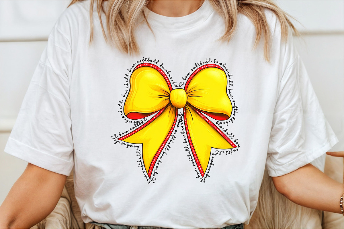 Baseball Softball Coquette Bow Png, an Illustration by Libby Wishes (Photo 5 of 5)