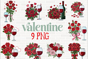 Valentine Wine Glass Clipart PNG, a Graphic by crative8112 (Thumbnail 1 of 8)