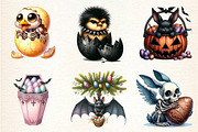 Funny Gothic Easter Clipart, an Illustration by DreamArtGraphic (Thumbnail 4 of 4)