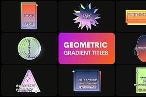Gradient Titles for After Effects, a Templates & Theme by FlashFXbox