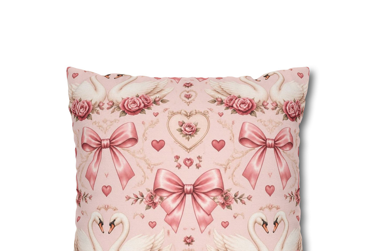 Swan & Bow Seamless Pattern, a Pattern Graphic by elfy creative (Photo 2 of 7)