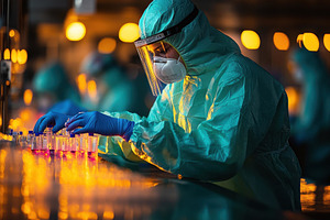 Laboratory technician conducts exper, a Photo by Tanuart