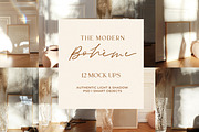 Boho Interior & Wooden Frame Mock Up, a Print Template by Wonderland Styled Stock (Thumbnail 1 of 11)