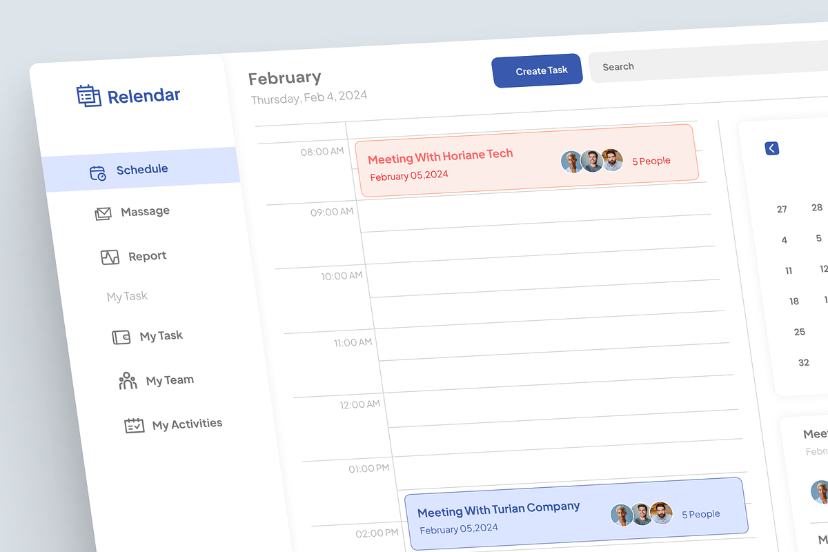 Relendar - Calendar Dashboard, an UI Kit Template by Annora Studio (Photo 2 of 6)