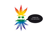 RAINBOW CANNABIS, a Decorative Illustration by Elena_Sedova (Thumbnail 11 of 12)