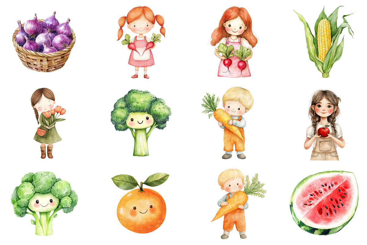 Farmers Market Clipart Bundle, an Illustration by CitraGraphics (Photo 2 of 6)