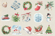 Cozy Christmas Holiday Set, a Seasonal Illustration by RevintageStudio (Thumbnail 5 of 6)