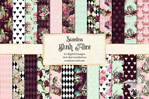 Blush Alice In Wonderland Patterns