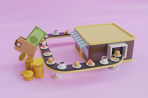 3D Fast Food Pack