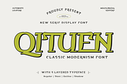 Qituen - Classic Modernism Font, a Sans Serif Font by twinstd (Thumbnail 1 of 10)