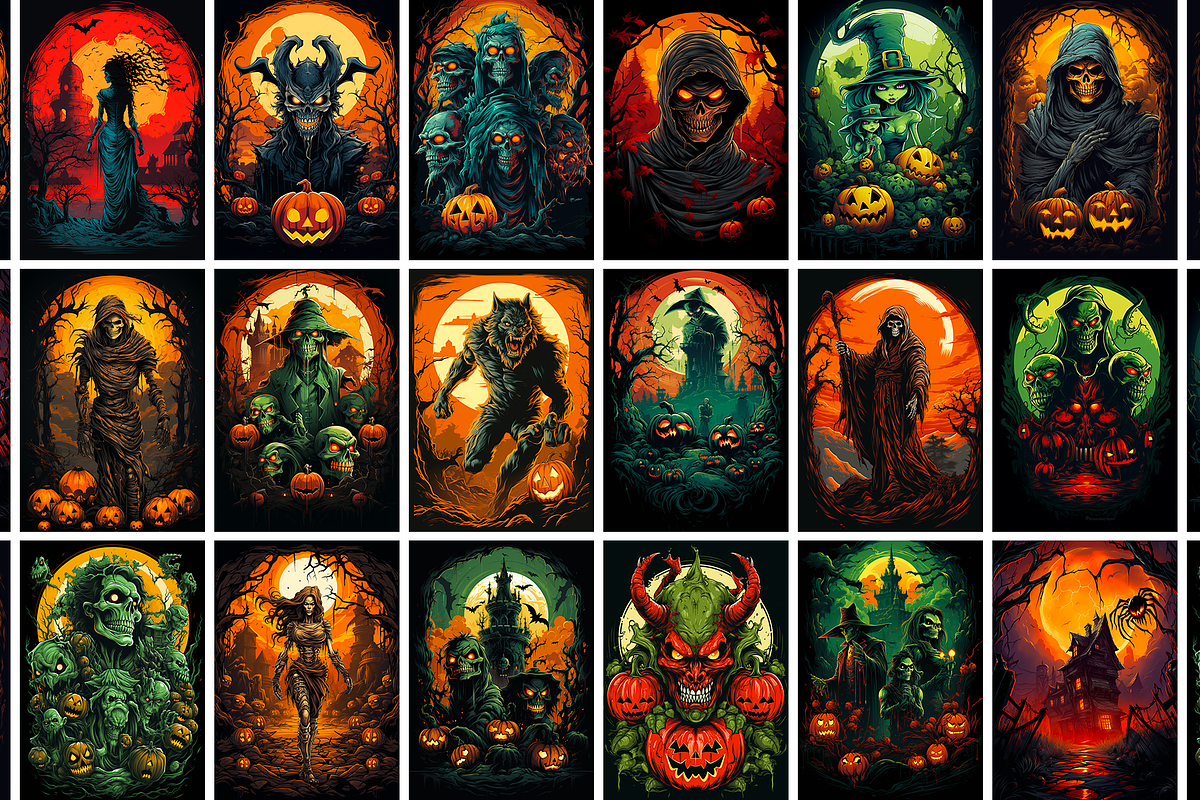 Deadly Creepy Halloween Vectors, an Illustration by Fresh Design Elements (Photo 10 of 13)