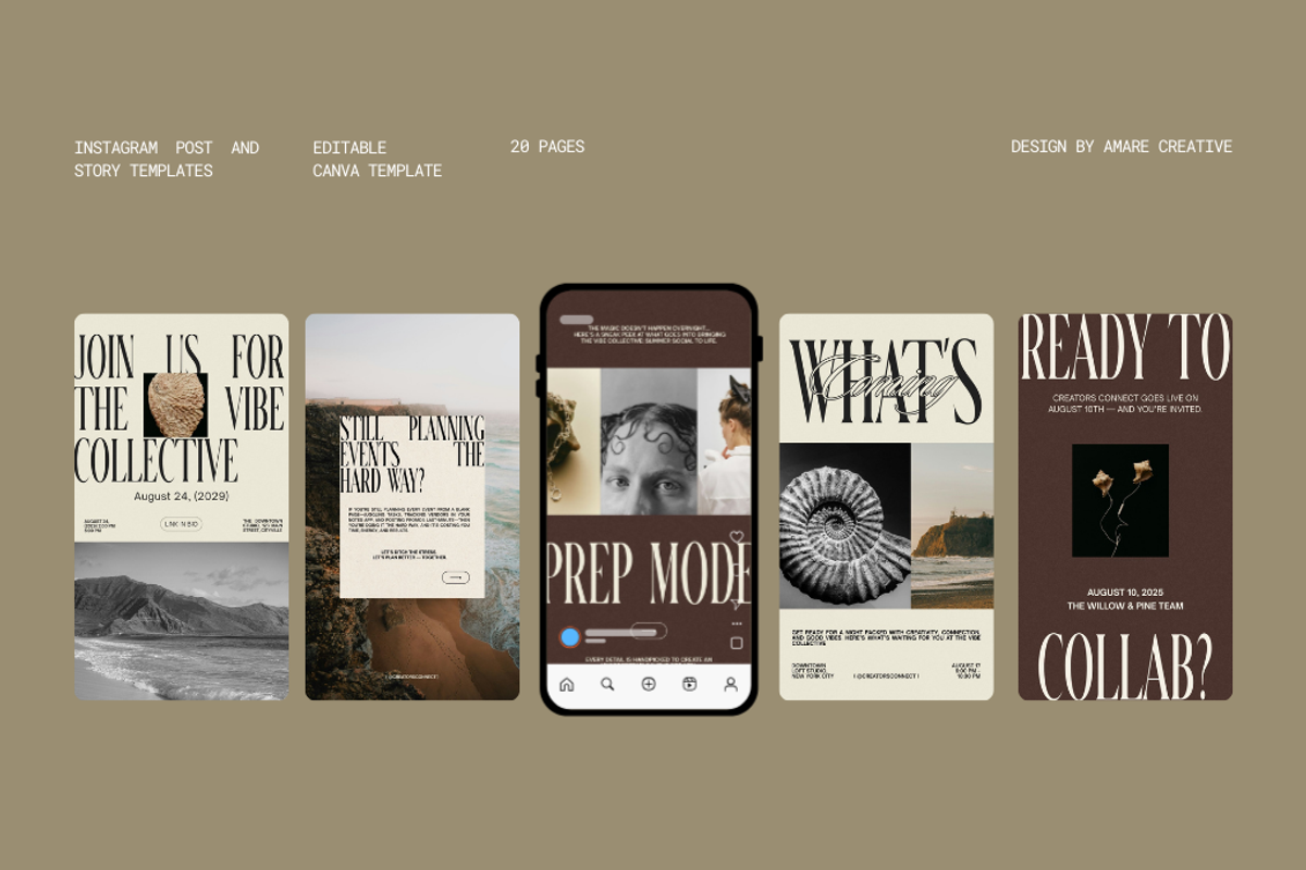 40 Event Marketing Canva Templates, a Social Media Template by Amaré Creative (Photo 8 of 11)