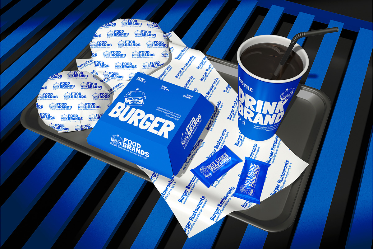 Burger Branding Mockup, a Packaging Mockup by Permadi Creative (Photo 2 of 5)