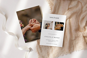 Boho Save The Date Card Template, an Invitation Template by LucaTheme