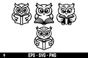 Cute wise owl mascot, an Animal Illustration by Vectorhight (Thumbnail 1 of 3)