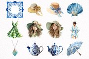 Watercolor Summer Coastal Clipart, an Illustration by DreamArtGraphic (Thumbnail 3 of 8)