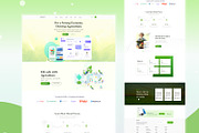 Mega UI Website Template Bundle, a Landing Page Template by DesignsLab (Thumbnail 4 of 22)