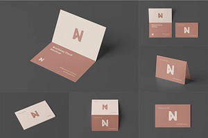 Bi-Fold Business Card Mock-up, an Advertising Mockup by zippypixelstudio