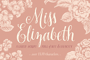 Miss Elizabeth Script, a Script Font by Ornaments of Grace (Thumbnail 1 of 12)