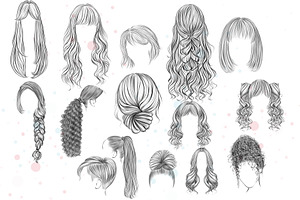 15 Hair Stamps For Procreate Bonus