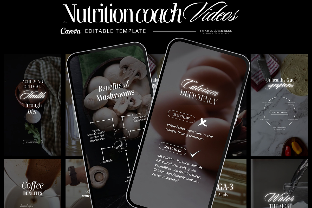 Nutrition Coach Instagram Video Reel, a Social Media Template by design4social (Photo 1 of 8)