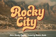 Rocky City - Retro Chunky Typeface, a Serif Font by Shakira Studio (Thumbnail 1 of 13)