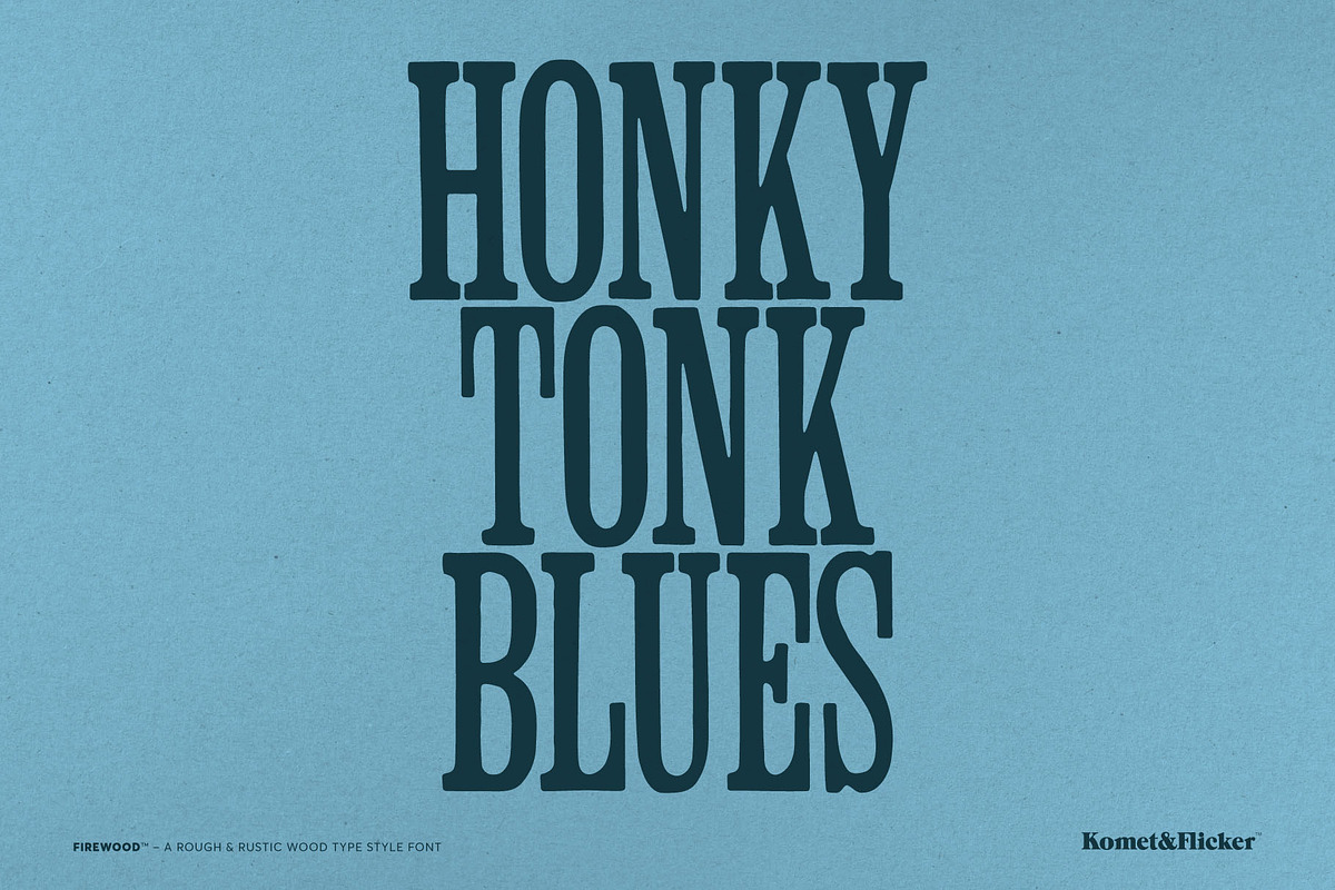 FIREWOOD - A Wood Type Style Font, a Serif Font by Komet & Flicker (Photo 4 of 14)
