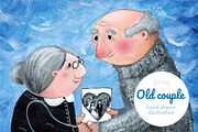 Old couple illustration, an Illustration by Lososenok (Thumbnail 1 of 3)