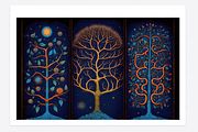 Sati Collection · Sacred Trees, a Decorative Illustration by milatovar (Thumbnail 6 of 14)